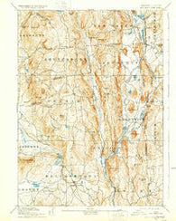 Belchertown Massachusetts Historical topographic map, 1:62500 scale, 15 X 15 Minute, Year 1893