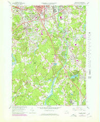 Billerica Massachusetts Historical topographic map, 1:25000 scale, 7.5 X 7.5 Minute, Year 1965