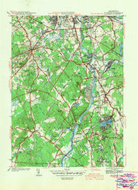 Billerica Massachusetts Historical topographic map, 1:31680 scale, 7.5 X 7.5 Minute, Year 1942
