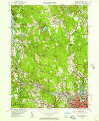 Blackstone Massachusetts Historical topographic map, 1:24000 scale, 7.5 X 7.5 Minute, Year 1953