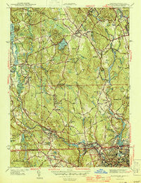 Blackstone Massachusetts Historical topographic map, 1:31680 scale, 7.5 X 7.5 Minute, Year 1944