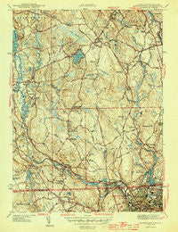 Blackstone Massachusetts Historical topographic map, 1:31680 scale, 7.5 X 7.5 Minute, Year 1944
