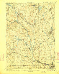 Blackstone Massachusetts Historical topographic map, 1:62500 scale, 15 X 15 Minute, Year 1900