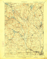 Blackstone Massachusetts Historical topographic map, 1:62500 scale, 15 X 15 Minute, Year 1900