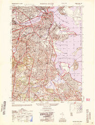 Boston South Massachusetts Historical topographic map, 1:25000 scale, 7.5 X 7.5 Minute, Year 1954