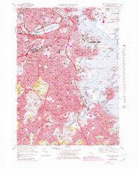 Boston South Massachusetts Historical topographic map, 1:25000 scale, 7.5 X 7.5 Minute, Year 1970