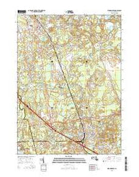 Bridgewater Massachusetts Current topographic map, 1:24000 scale, 7.5 X 7.5 Minute, Year 2015