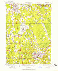 Bridgewater Massachusetts Historical topographic map, 1:24000 scale, 7.5 X 7.5 Minute, Year 1949