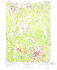 Bridgewater Massachusetts Historical topographic map, 1:24000 scale, 7.5 X 7.5 Minute, Year 1962