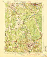 Bridgewater Massachusetts Historical topographic map, 1:31680 scale, 7.5 X 7.5 Minute, Year 1940