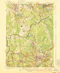 Bridgewater Massachusetts Historical topographic map, 1:31680 scale, 7.5 X 7.5 Minute, Year 1940