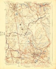Bridgewater Massachusetts Historical topographic map, 1:31680 scale, 7.5 X 7.5 Minute, Year 1940