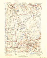 Bridgewater Massachusetts Historical topographic map, 1:31680 scale, 7.5 X 7.5 Minute, Year 1940