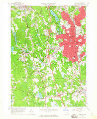 Brockton Massachusetts Historical topographic map, 1:24000 scale, 7.5 X 7.5 Minute, Year 1963