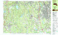 Brockton Massachusetts Historical topographic map, 1:25000 scale, 7.5 X 15 Minute, Year 1987