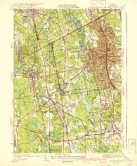 Brockton Massachusetts Historical topographic map, 1:31680 scale, 7.5 X 7.5 Minute, Year 1941