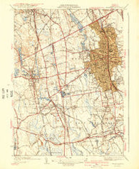Brockton Massachusetts Historical topographic map, 1:31680 scale, 7.5 X 7.5 Minute, Year 1941