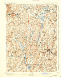 Brookfield Massachusetts Historical topographic map, 1:62500 scale, 15 X 15 Minute, Year 1893