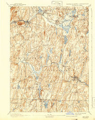Brookfield Massachusetts Historical topographic map, 1:62500 scale, 15 X 15 Minute, Year 1893