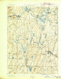 Brookfield Massachusetts Historical topographic map, 1:62500 scale, 15 X 15 Minute, Year 1890