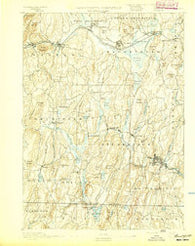 Brookfield Massachusetts Historical topographic map, 1:62500 scale, 15 X 15 Minute, Year 1893