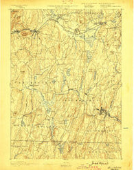 Brookfield Massachusetts Historical topographic map, 1:62500 scale, 15 X 15 Minute, Year 1893