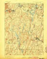Brookfield Massachusetts Historical topographic map, 1:62500 scale, 15 X 15 Minute, Year 1893