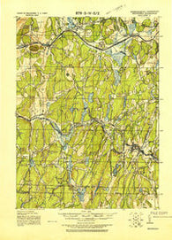 Brookfield Massachusetts Historical topographic map, 1:62500 scale, 15 X 15 Minute, Year 1921