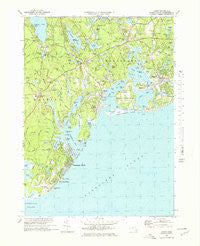 Cotuit Massachusetts Historical topographic map, 1:24000 scale, 7.5 X 7.5 Minute, Year 1974