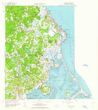 Duxbury Massachusetts Historical topographic map, 1:24000 scale, 7.5 X 7.5 Minute, Year 1961