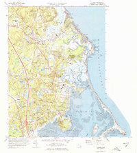 Duxbury Massachusetts Historical topographic map, 1:24000 scale, 7.5 X 7.5 Minute, Year 1974