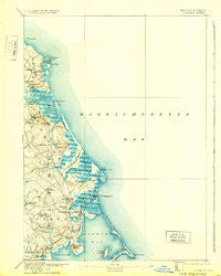 Duxbury Massachusetts Historical topographic map, 1:62500 scale, 15 X 15 Minute, Year 1893