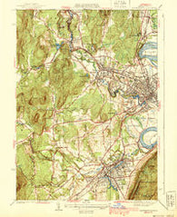 Easthampton Massachusetts Historical topographic map, 1:31680 scale, 7.5 X 7.5 Minute, Year 1939