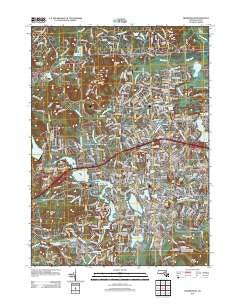 Framingham Massachusetts Historical topographic map, 1:24000 scale, 7.5 X 7.5 Minute, Year 2012