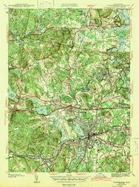 Framingham Massachusetts Historical topographic map, 1:31680 scale, 7.5 X 7.5 Minute, Year 1943