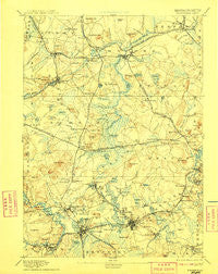 Framingham Massachusetts Historical topographic map, 1:62500 scale, 15 X 15 Minute, Year 1894