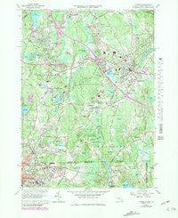 Franklin Massachusetts Historical topographic map, 1:25000 scale, 7.5 X 7.5 Minute, Year 1964