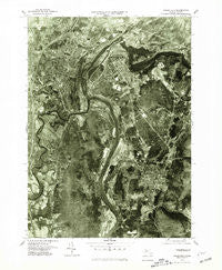 Greenfield Massachusetts Historical topographic map, 1:25000 scale, 7.5 X 7.5 Minute, Year 1975