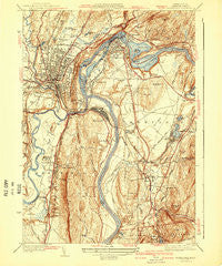 Greenfield Massachusetts Historical topographic map, 1:31680 scale, 7.5 X 7.5 Minute, Year 1941
