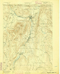 Greylock Massachusetts Historical topographic map, 1:62500 scale, 15 X 15 Minute, Year 1891