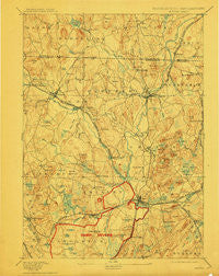 Groton Massachusetts Historical topographic map, 1:62500 scale, 15 X 15 Minute, Year 1893