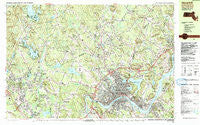 Haverhill Massachusetts Historical topographic map, 1:25000 scale, 7.5 X 15 Minute, Year 1987
