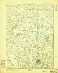 Haverhill New Hampshire Historical topographic map, 1:62500 scale, 15 X 15 Minute, Year 1893