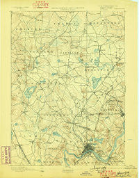 Haverhill New Hampshire Historical topographic map, 1:62500 scale, 15 X 15 Minute, Year 1893