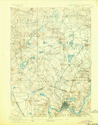 Haverhill New Hampshire Historical topographic map, 1:62500 scale, 15 X 15 Minute, Year 1893