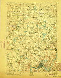 Haverhill New Hampshire Historical topographic map, 1:62500 scale, 15 X 15 Minute, Year 1893