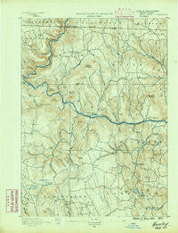 Hawley Massachusetts Historical topographic map, 1:62500 scale, 15 X 15 Minute, Year 1890