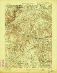Hawley Massachusetts Historical topographic map, 1:62500 scale, 15 X 15 Minute, Year 1894