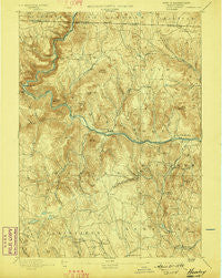 Hawley Massachusetts Historical topographic map, 1:62500 scale, 15 X 15 Minute, Year 1894