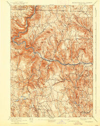 Hawley Massachusetts Historical topographic map, 1:62500 scale, 15 X 15 Minute, Year 1894